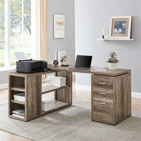 Ariel Executive L-Shaped Desk by Naomi Home - Naomi Home