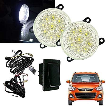 Autopearl 9 LED DRL Fog Lamp Assembly Compatible With Alto K10 Set Of