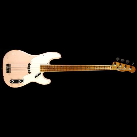 Fender Custom 1955 Precision Bass Relic Electric Bass Guitar Shell Pink R118946 Fender Bass