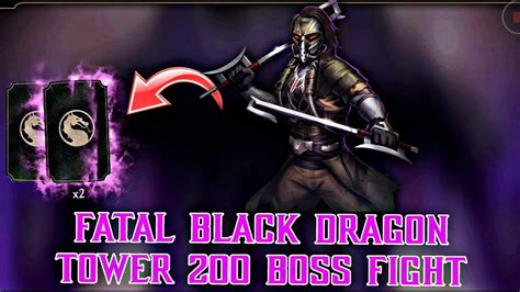 Mk Mobile Fatal Black Dragon Tower 200 Boss Fight Completed Youtube