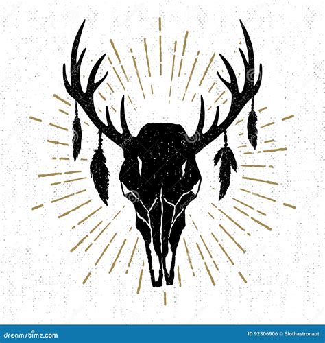 Skull Of Deer. Vector Drawing | CartoonDealer.com #122498305