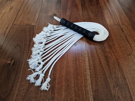 Rope Knot Flogger With Paw Print Metal Beads Mature Bdsm Etsy