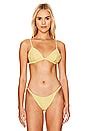 Simkhai Joelle Triangle Bikini Top In Sulfur Revolve