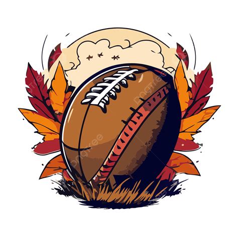 fall football vector sticker clipart  illustration   football