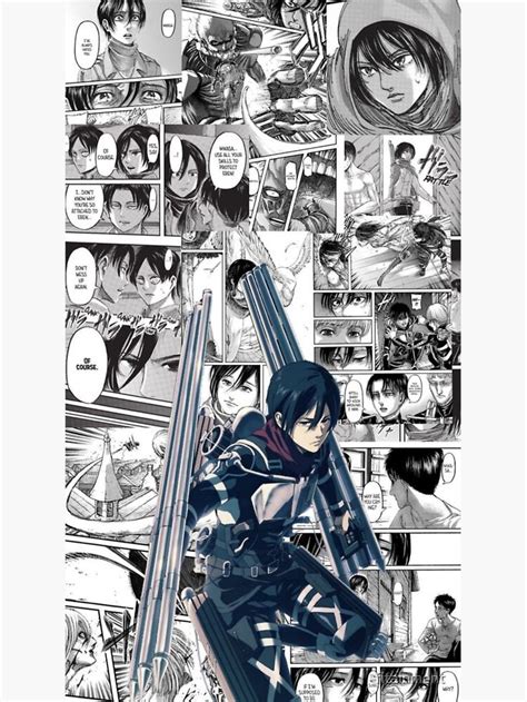 MIkasa Ackermann Manga Version Sticker By Fitainment Mikasa Anime