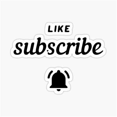 "Like Subscribe And Notification" Sticker for Sale by zoolart | Redbubble