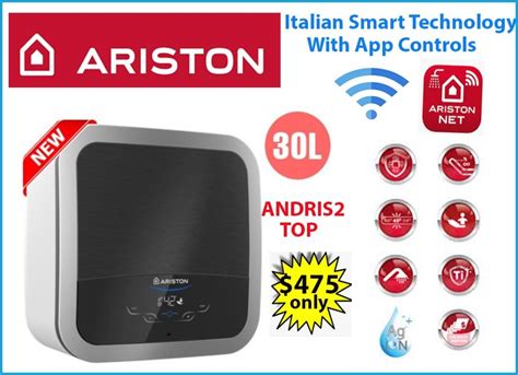 Ariston Andris Top L Smart Wifi Enabled Storage Water Heater Local