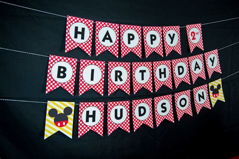 Mickey Mouse Birthday Banner Design Inc