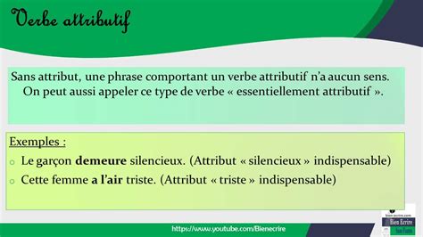 Verbe Attributif D Finition Et Diff Rence Avec Le Verbe D Tat Verbe