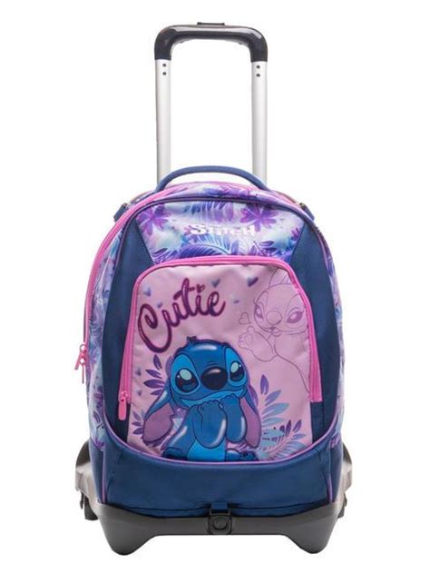 Lilo Stitch Cute Mochila Con Ruedas En Desmontable Florecer