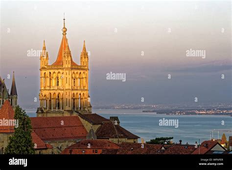 Switzerland Canton Of Vaud Lake Geneva Leman Lake Lausanne City