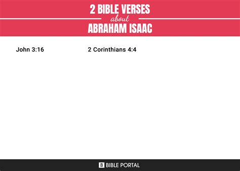 2 Bible Verses about Abraham Isaac