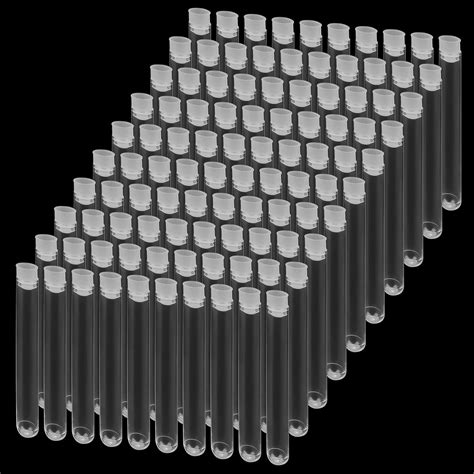 Lexinin Pcs Ml Clear Plastic Test Tubes X Mm Plastic Test