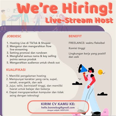 Lowongan Kerja Live Streaming Host Di Bonne Bag Jakartakerja