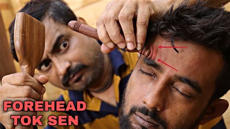 Forehead Tok Sen Therapy By Biswajit Barber Neck Cracking Head