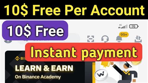 Instant Payment Binance Learn And Earn Offer Binance Learn And