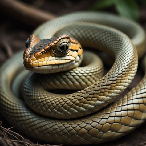 Premium Photo A Close Up View Of A Slithering Snake