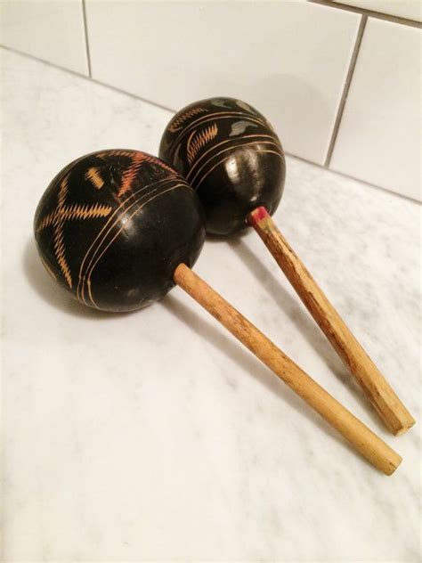 Vintage Gourd Maracas Peruvian Maracas Hand Made Maracas Etsy