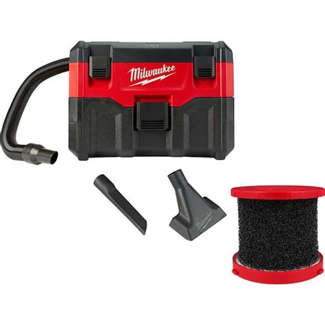 Milwaukee M18 18-Volt 2 Gal. Lithium-Ion Cordless Wet/Dry Shop Vacuum ...