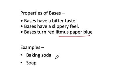 SOLVED:What are the properties of bases? Provide some examples of ...