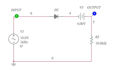 Diode Clipper Circuit Design Multisim Live