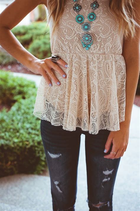 Lace Top And Jeans Fashion Trends For All