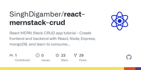 Github Singhdigamber React Mernstack Crud React Mern Stack Crud App