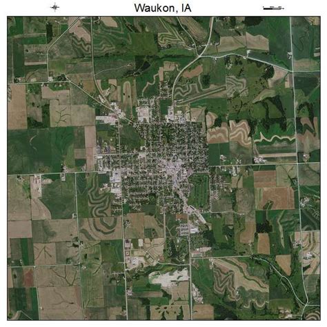 Aerial Photography Map of Waukon, IA Iowa