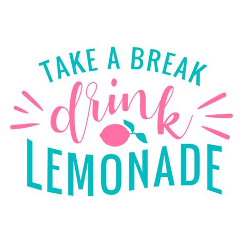 Drink Lemonade Lettering Png And Svg Design For T Shirts