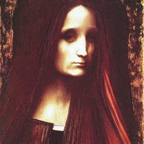 Gothic American By Leonardo Da Vinci Oil Painting Stable Diffusion