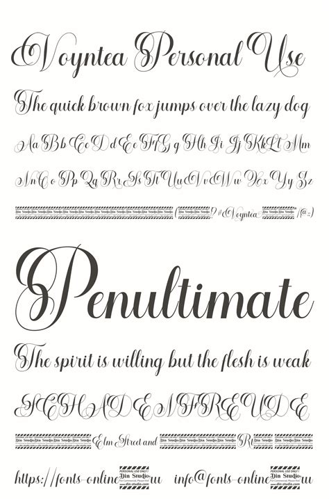 Voyntea Personal Use Font