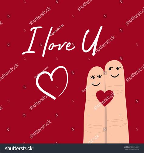 Love You Vector Illustration Vector De Stock Libre De Regalías 1061204021 Shutterstock