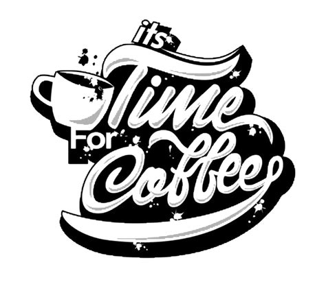 Coffee Time Quote Lettering Typography Download Png Image