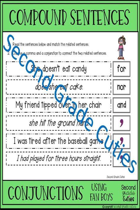 Compound Sentences Activities With Coordinating Conjunctions Sentence