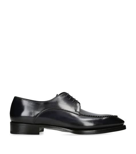 Mens Santoni Navy Leather Derby Shoes Harrods Us