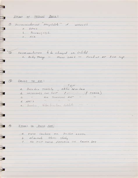 Gordon Coopers Mercury Atlas 9 Notebook Over 20 Pages Of