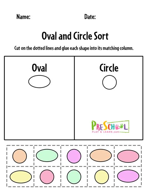 FREE Cut and Paste Shape Sorting Worksheets for Preschool