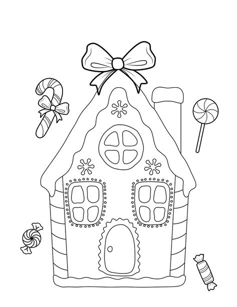 Gingerbread House coloring pages - ColoringLib