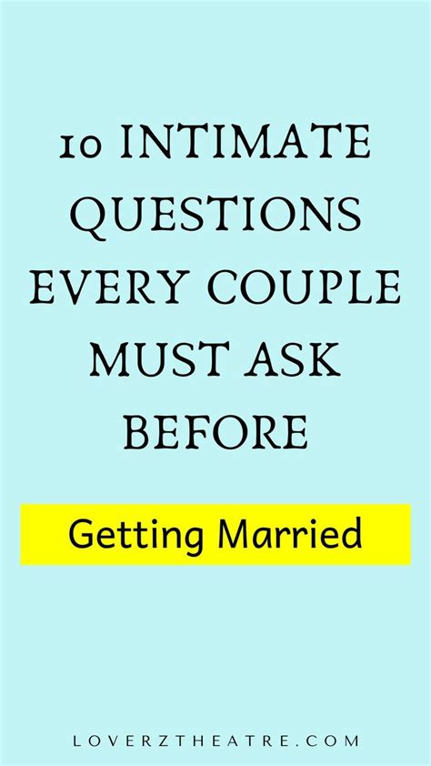 10 Questions To Ask Before Marriage Artofit