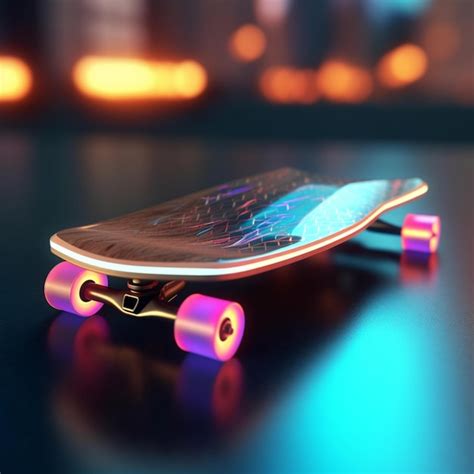 Premium Ai Image Futuristic Skateboard