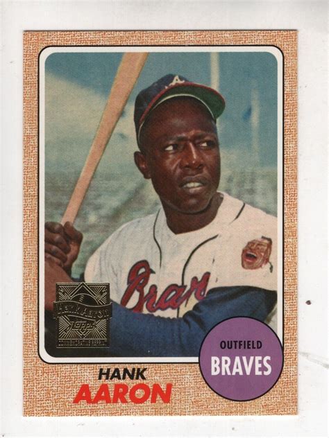 1999 TOPPS HANK AARON COMMEMORATIVE REPRINT 1968 15 EBay