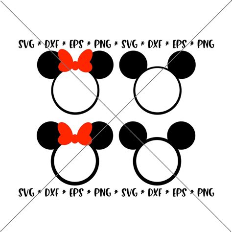 Sale Mouse Bow Svg Disney Svgs Dxf Eps Png Instant Download File