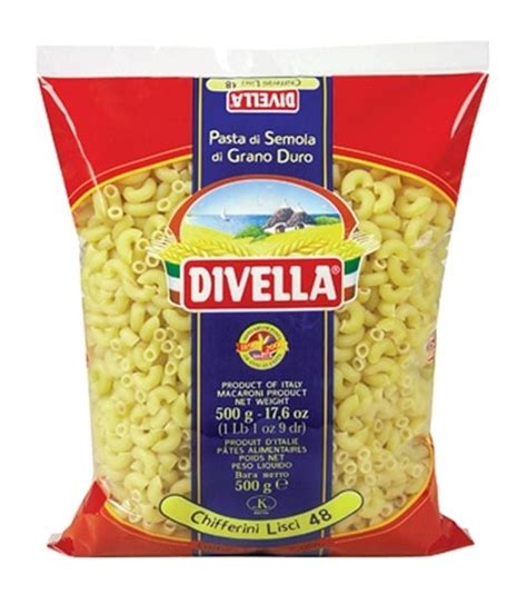 Divella Durum Wheat Semolina Pasta Smooth Chifferi Gr