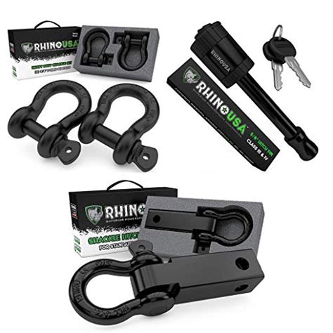 Rhino Usa Shackle Hitch Receiver Lock And Shackle Bundle Includes