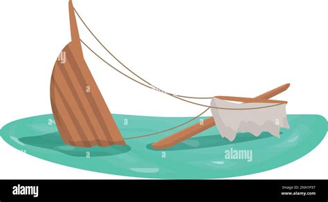 Ship wreck icon cartoon vector. Old shipwreck. Broken boat Stock Vector ...