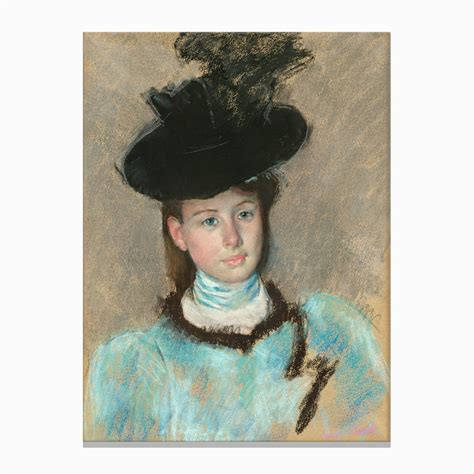 The Black Hat 1890 Mary Cassatt Canvas Print By Fy Classic Art