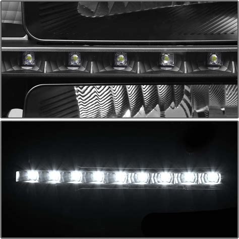 DNA Motoring HLLEDGMCSIE07BKAM LED Headlight (Driver & Passenger Side ...