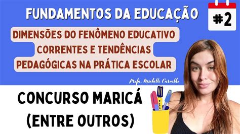 Fundamentos Da Educação Maricá Correntes E Tendências Pedagógicas