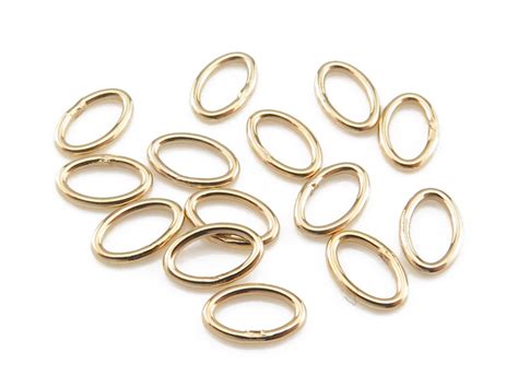 Gold Filled Oval Closed Jump Ring Mm Ga Pack Of