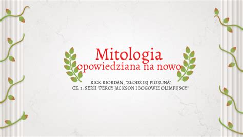 Mitologia Opowiedziana Na Nowo